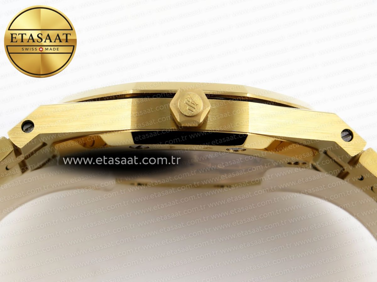 Audemars Piguet Royal Oak 39mm 15202 Yellow/Brown Textured Dial on YG A2121 - Görsel 15