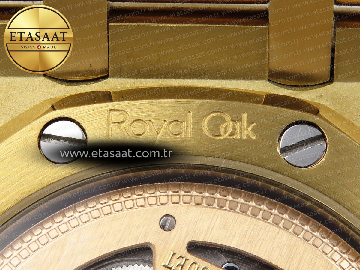 Audemars Piguet Royal Oak 39mm 15202 Yellow/Brown Textured Dial on YG A2121 - Görsel 24