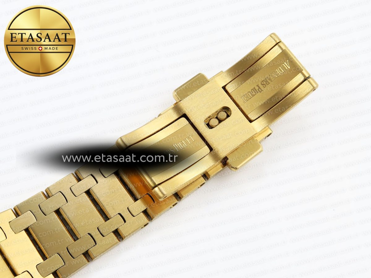 Audemars Piguet Royal Oak 39mm 15202 Yellow/Brown Textured Dial on YG A2121 - Görsel 31