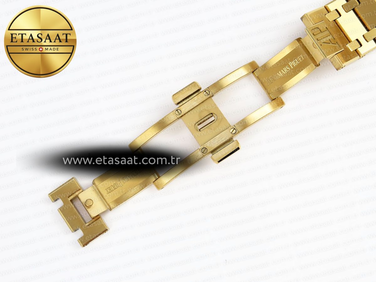 Audemars Piguet Royal Oak 39mm 15202 Yellow/Brown Textured Dial on YG A2121 - Görsel 32