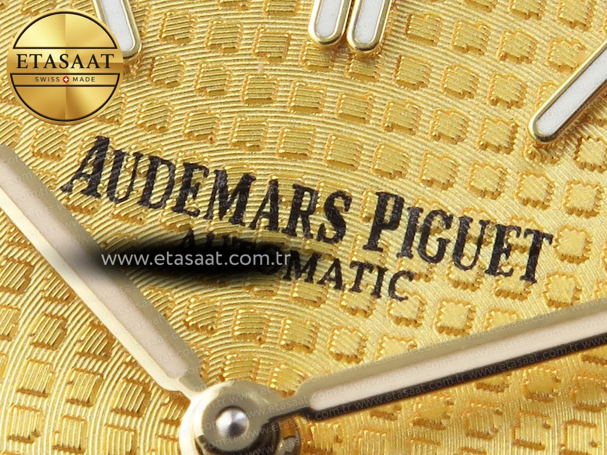 Audemars Piguet Royal Oak 39mm 15202 YG Textured Dial on YG A2121 - Görsel 10