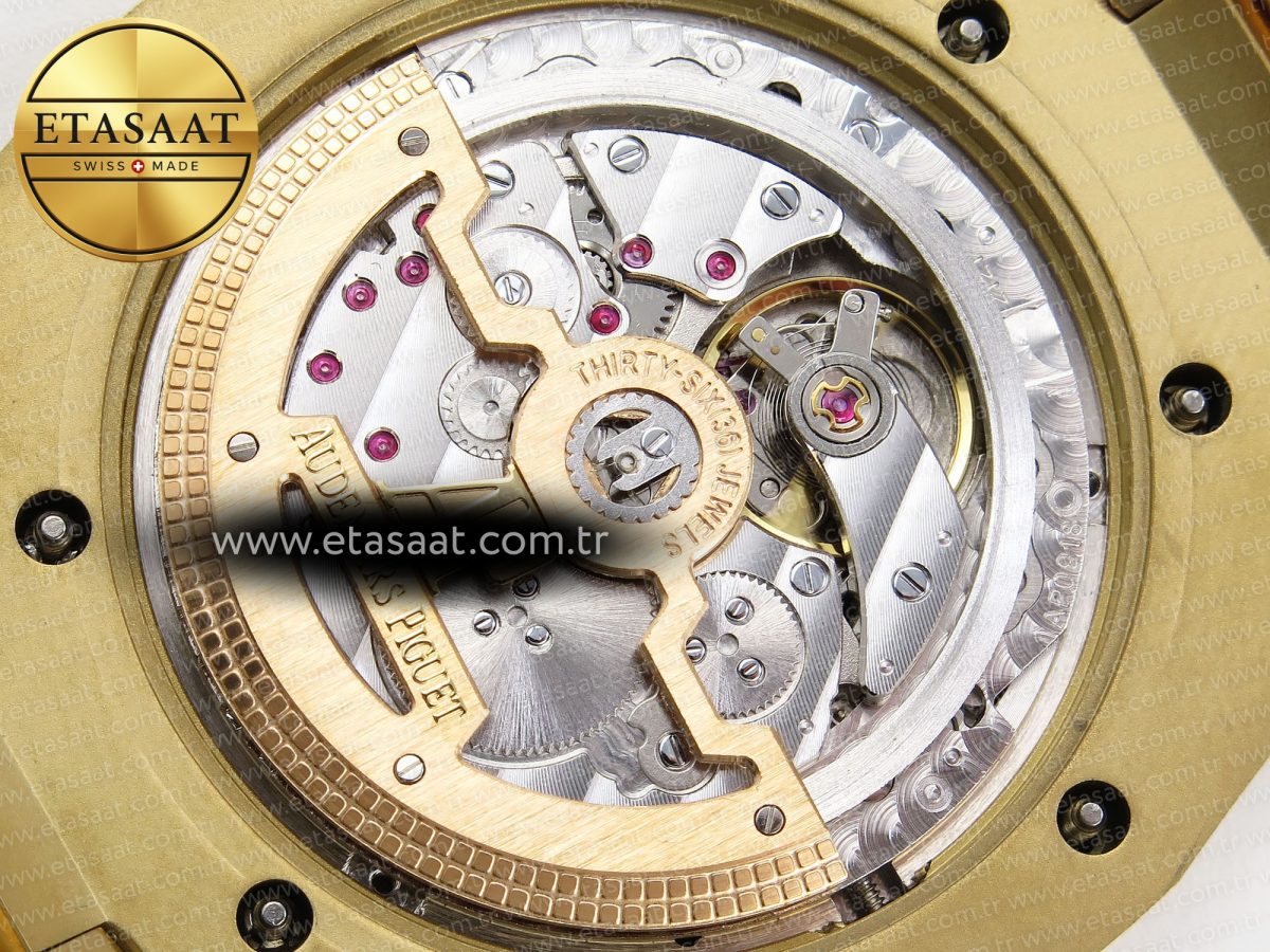 Audemars Piguet Royal Oak 39mm 15202 YG Textured Dial on YG A2121 - Görsel 20