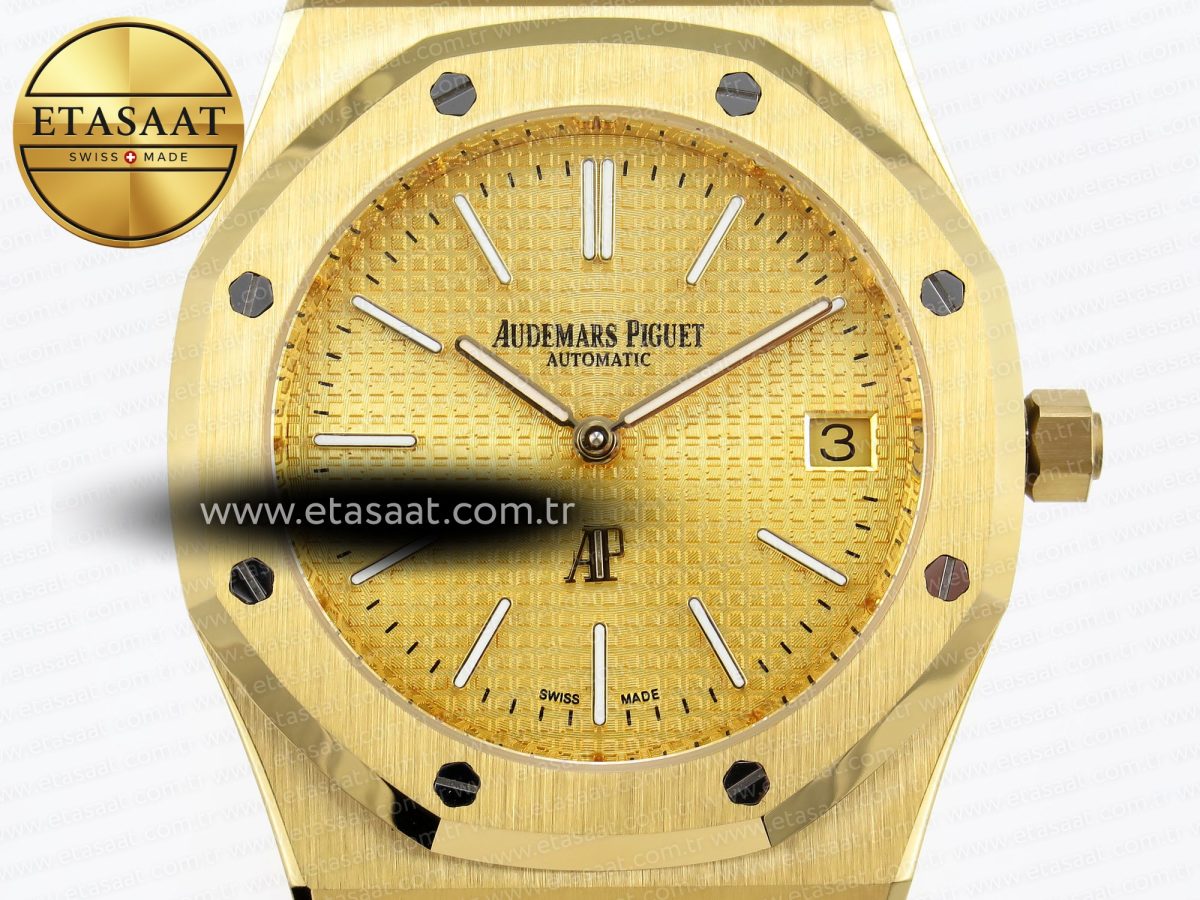 Audemars Piguet Royal Oak 39mm 15202 YG Textured Dial on YG A2121 - Görsel 4