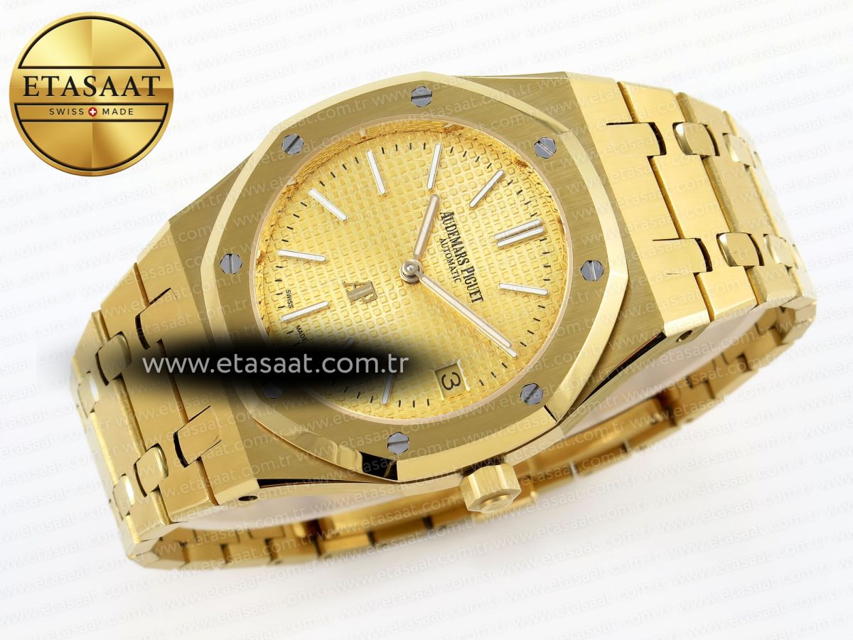 Audemars Piguet Royal Oak 39mm 15202 YG Textured Dial on YG A2121 - Görsel 7