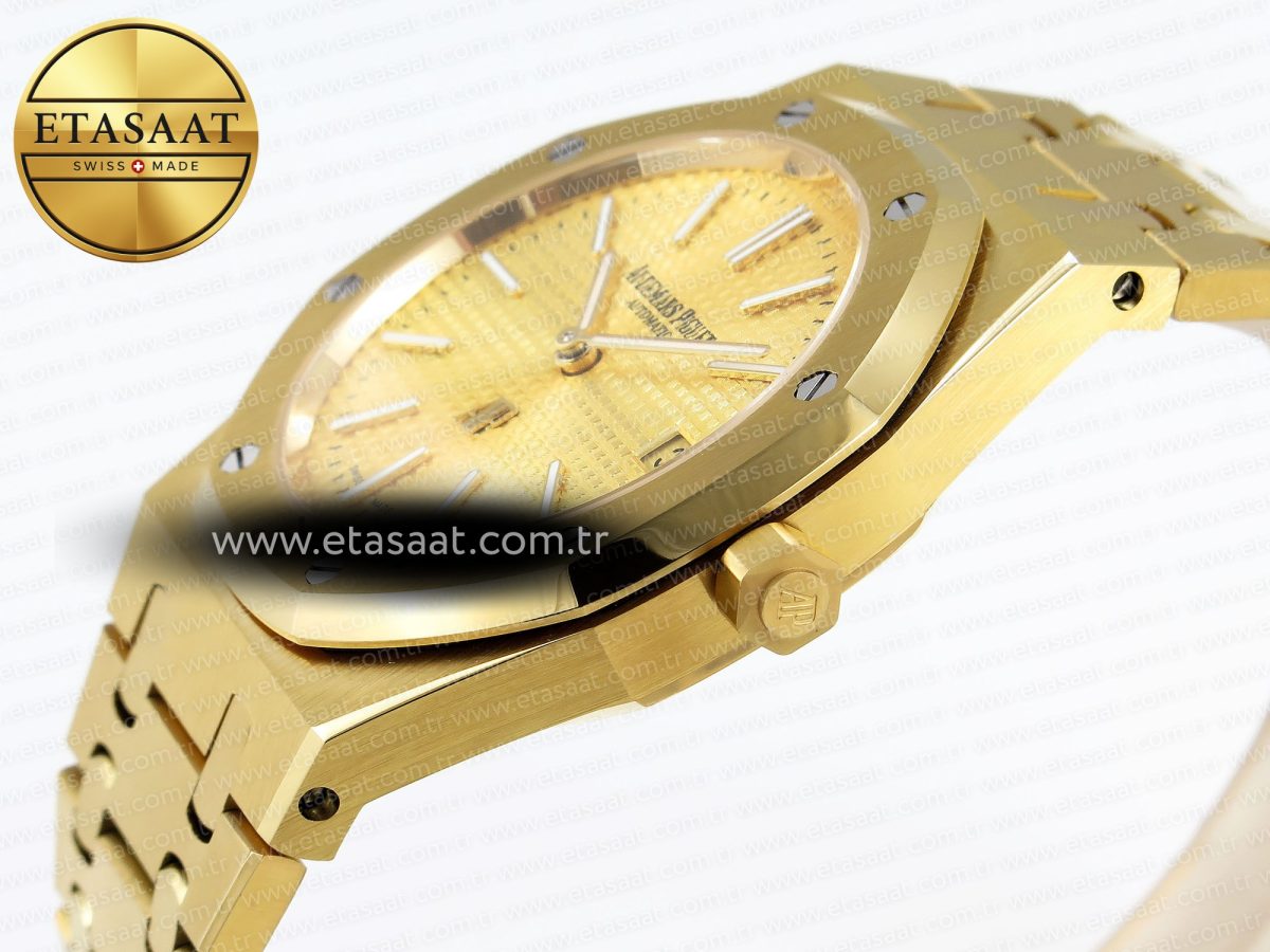 Audemars Piguet Royal Oak 39mm 15202 YG Textured Dial on YG A2121 - Görsel 8