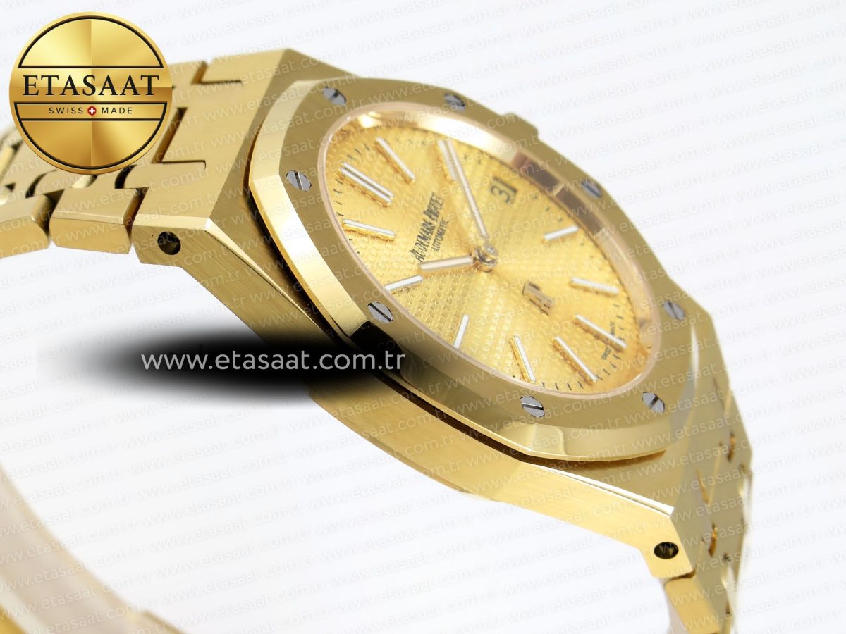 Audemars Piguet Royal Oak 39mm 15202 YG Textured Dial on YG A2121 - Görsel 9