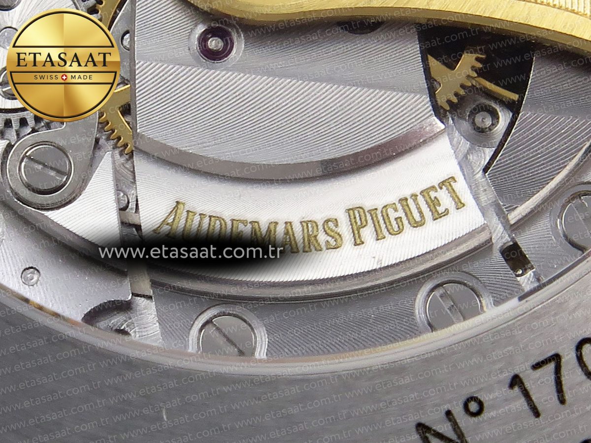 Audemars Piguet Royal Oak 41mm 15400 SS APSF 1:1 Best Edition Black Textured Dial on Black Rubber Strap SA3120 Super Clone V3 - Görsel 20