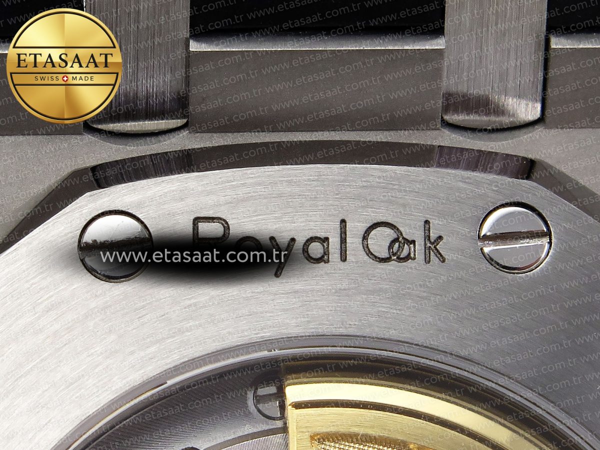 Audemars Piguet Royal Oak 41mm 15400 SS APSF 1:1 Best Edition Black Textured Dial on Black Rubber Strap SA3120 Super Clone V3 - Görsel 21