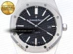Audemars Piguet Royal Oak 41mm 15400 SS APSF 1:1 Best Edition Black Textured Dial on Black Rubber Strap SA3120 Super Clone V3 - Görsel 3
