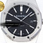 Audemars Piguet Royal Oak 41mm 15400 APSF Siyah SA3120 Eta Saat - Görsel 3 - 1:1 Süper Klon Saat