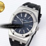 Audemars Piguet Royal Oak 41mm 15400 SS APSF 1:1 Best Edition Blue Textured Dial on Black Rubber Strap SA3120 Super Clone V3