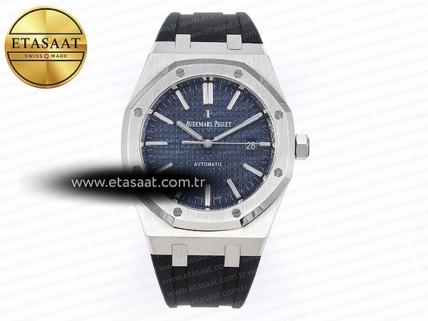 Audemars Piguet Royal Oak 41mm 15400 APSF Mavi SA3120 Eta Saat - 1:1 Süper Klon Replika Saat