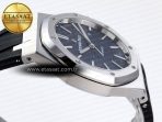 Audemars Piguet Royal Oak 41mm 15400 SS APSF 1:1 Best Edition Blue Textured Dial on Black Rubber Strap SA3120 Super Clone V3 - Görsel 9
