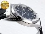 Audemars Piguet Royal Oak 41mm 15400 SS APSF 1:1 Best Edition Blue Textured Dial on Black Rubber Strap SA3120 Super Clone V3 - Görsel 9