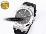 Audemars Piguet Royal Oak 41mm 15400 SS APSF 1:1 Best Edition Gray Textured Dial on Black Rubber Strap SA3120 Super Clone V3