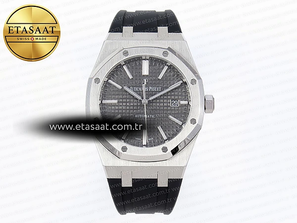 Audemars Piguet Royal Oak 41mm 15400 APSF Siyah SA3120 Eta Saat - 1:1 Süper Klon Replika Saat