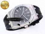 Audemars Piguet Royal Oak 41mm 15400 SS APSF 1:1 Best Edition Gray Textured Dial on Black Rubber Strap SA3120 Super Clone V3 - Görsel 7