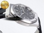 Audemars Piguet Royal Oak 41mm 15400 SS APSF 1:1 Best Edition Gray Textured Dial on Black Rubber Strap SA3120 Super Clone V3 - Görsel 9