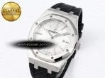 Audemars Piguet Royal Oak 41mm 15400 SS APSF 1:1 Best Edition White Textured Dial on Black Rubber Strap SA3120 Super Clone V3