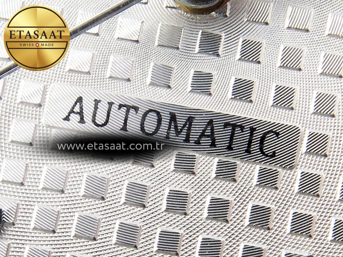 Audemars Piguet Royal Oak 41mm 15400 SS APSF 1:1 Best Edition White Textured Dial on Black Rubber Strap SA3120 Super Clone V3 - Görsel 12