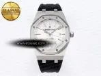 Audemars Piguet Royal Oak 41mm 15400 SS APSF 1:1 Best Edition White Textured Dial on Black Rubber Strap SA3120 Super Clone V3 - Görsel 3