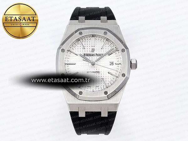 Audemars Piguet Royal Oak 41mm 15400 APSF Beyaz SA3120 Eta Saat - 1:1 Süper Klon Replika Saat
