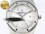 Audemars Piguet Royal Oak 41mm 15400 SS APSF 1:1 Best Edition White Textured Dial on Black Rubber Strap SA3120 Super Clone V3 - Görsel 4