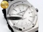 Audemars Piguet Royal Oak 41mm 15400 SS APSF 1:1 Best Edition White Textured Dial on Black Rubber Strap SA3120 Super Clone V3 - Görsel 5
