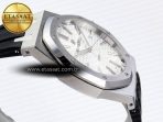 Audemars Piguet Royal Oak 41mm 15400 SS APSF 1:1 Best Edition White Textured Dial on Black Rubber Strap SA3120 Super Clone V3 - Görsel 9