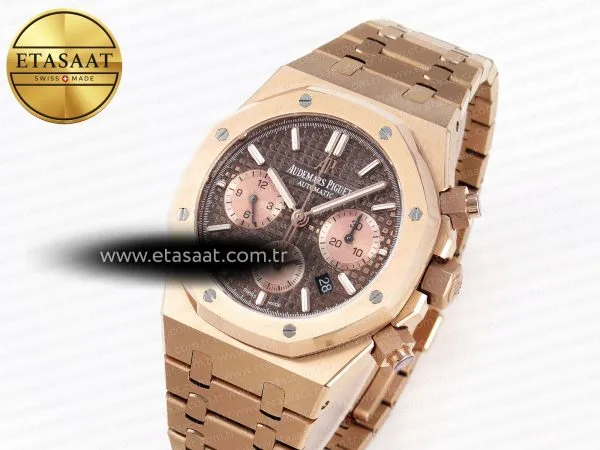royal oak chrono 26331st rg ipf 11 best edition brown dial on rg bracelet a77501