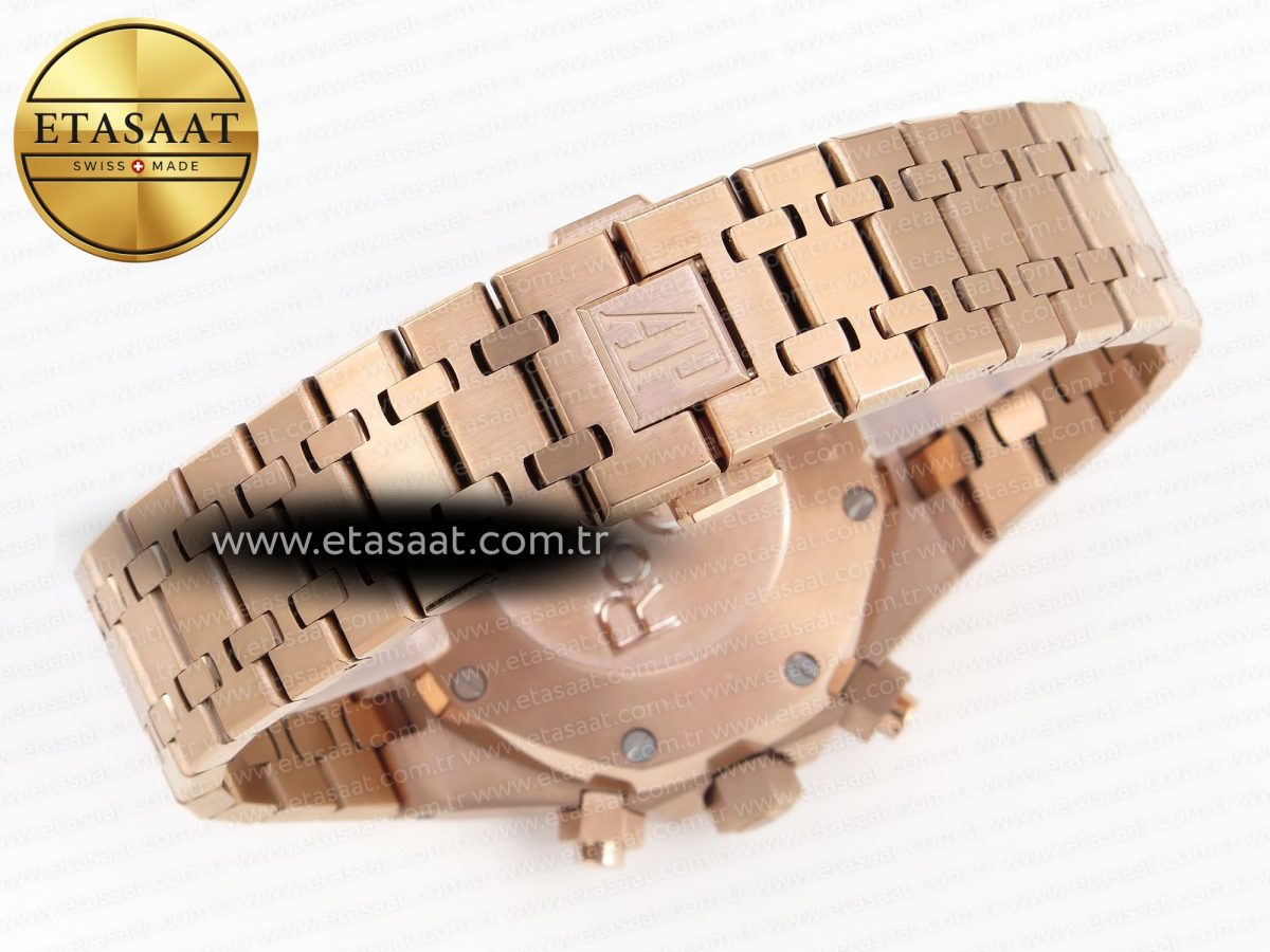 Audemars Piguet ROYAL OAK CHRONO 26331ST YG BROWN DIAL ON RG A7750 - Görsel 21