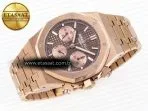 royal oak chrono 26331st rg ipf 11 best edition brown dial on rg bracelet a77505