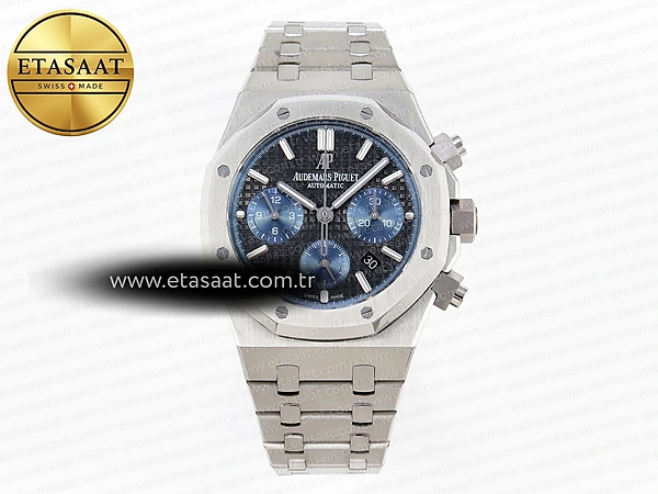 Audemars Piguet Royal Oak Kronograf 26331ST YG Siyah A7750 Eta Saat - 1:1 Süper Klon Replika Saat