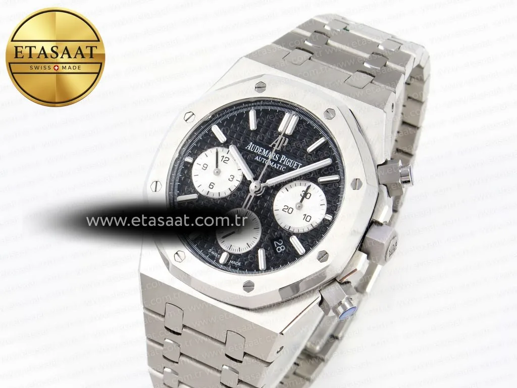 royal oak chrono 26331st ss ipf 11 best edition black dial white subdial on ss bracelet a77502