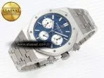 royal oak chrono 26331st ss ipf 11 best edition blue dial white subdial on ss bracelet a77505