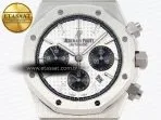 royal oak chrono 26331st ss ipf 11 best edition white dial black subdial on ss bracelet a77504