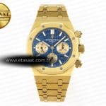 Audemars Piguet Royal Oak Kronograf 26331ST YG Mavi A7750 Eta Saat - Görsel 3 - 1:1 Süper Klon Saat