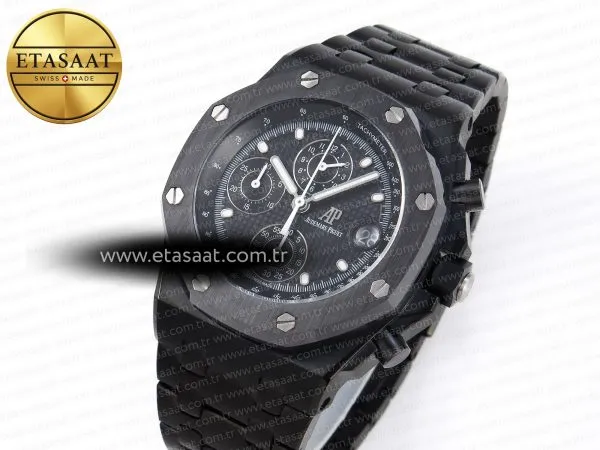 royal oak offshore 42mm black ceramic apf 11 best edition black textured dial on black ceramic bracelet a44042