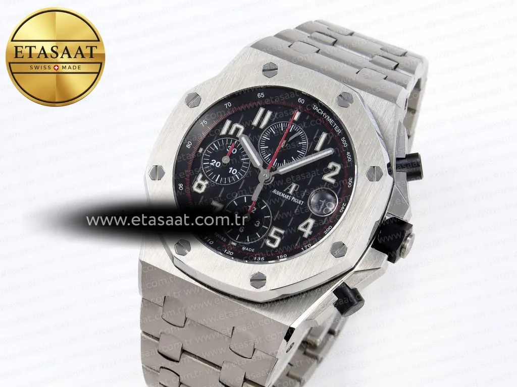 royal oak offshore 42mm ss apf 11 best edition black dial on ss bracelet a31261