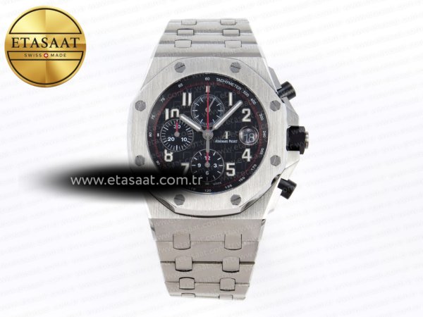 Audemars Piguet Royal Oak Offshore 42MM Siyah Dail Eta Saat - 1:1 Süper Klon Replika Saat