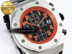 Audemars Piguet Black Dial Orange Markers on Black A7750 - Görsel 5