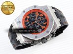 Audemars Piguet Black Dial Orange Markers on Black A7750 - Görsel 7