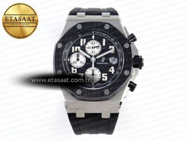 Audemars Piguet Siyah Kadran Beyaz İndeks Eta Saat - 1:1 Süper Klon Replika Saat