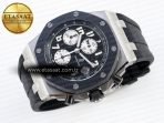 Audemars Piguet Black Dial White Markers on Black A7750 - Görsel 7