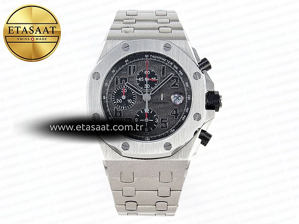 Audemars Piguet Royal Oak Offshore 42mm SS Apf Gri Kadran Eta Saat - 1:1 Süper Klon Replika Saat