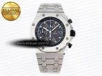 Audemars Piguet ROYAL OAK OFFSHORE 42MM SS APF 1:1 En İyi Versiyon Gri Kadran Paslanmaz Çelik Bilezik A4404 - Görsel 3