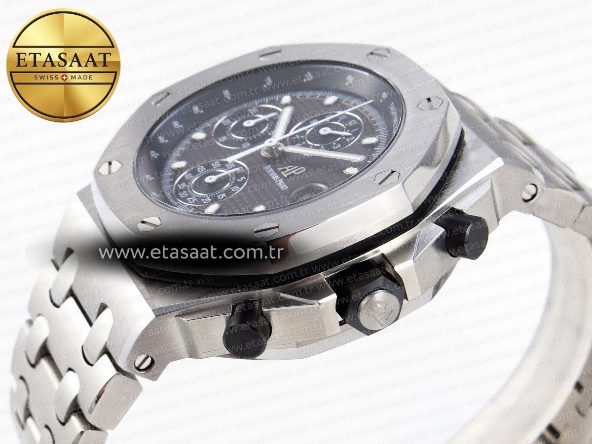 Audemars Piguet ROYAL OAK OFFSHORE 42MM SS APF 1:1 En İyi Versiyon Gri Kadran Paslanmaz Çelik Bilezik A4404 - Görsel 8
