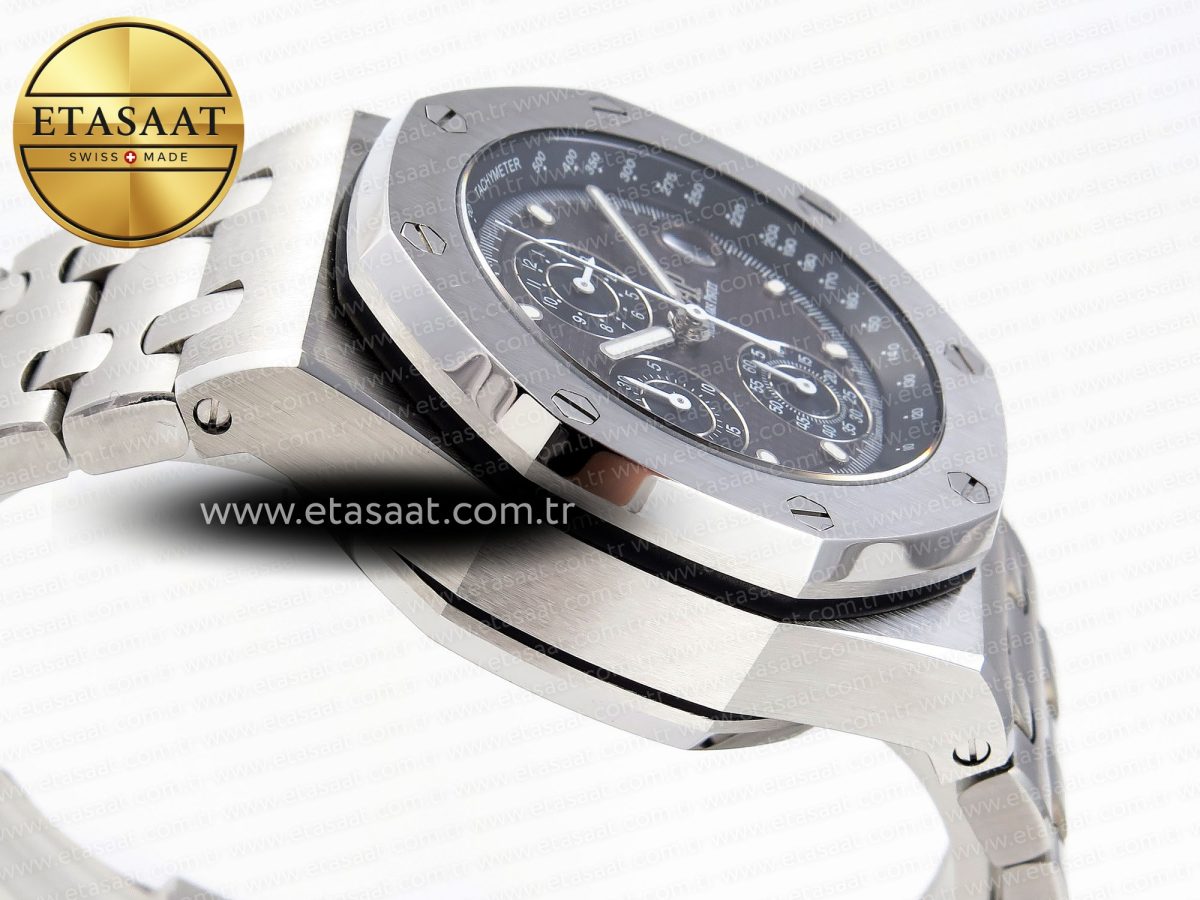 Audemars Piguet ROYAL OAK OFFSHORE 42MM SS APF 1:1 En İyi Versiyon Gri Kadran Paslanmaz Çelik Bilezik A4404 - Görsel 9