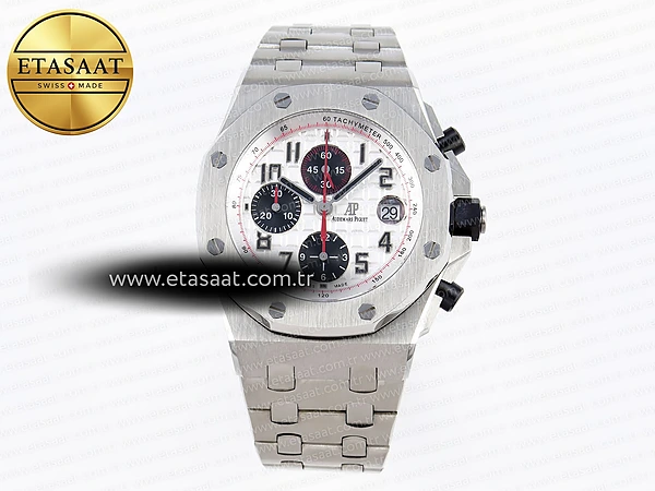 Audemars Piguet Beyaz/Siyah Kadran A7750 Eta Saat - 1:1 Süper Klon Replika Saat