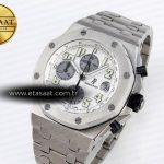 Audemars Piguet WHITE/SILVER DIAL ON SS BRACELET A7750